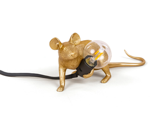MOUSE LAMP GOLD - LOP - LED resin table lamp - Table lamp by Seletti