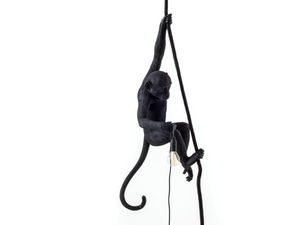 THE MONKEY LAMP BLACK CEILING - LED resin pendant lamp - Ceiling lamp by Seletti