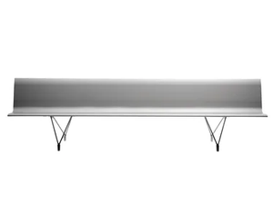 AERO - Wall-Mounted extruded aluminium bench seating with back - Bench by SELLEX
