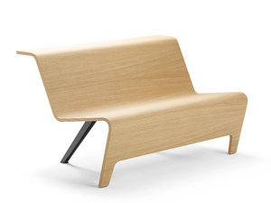 BACK - Modular wooden bench seating with back - Bench by SELLEX