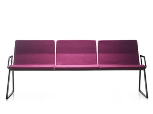 BILDU - Modular fabric bench seating with back - Bench by SELLEX