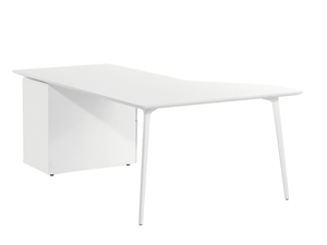 FLY - L-shaped wooden office desk with shelves - Desk by SELLEX