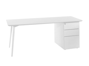 FLY - Rectangular wooden office desk with shelves - Desk by SELLEX