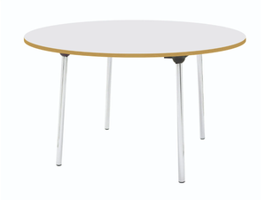 FOLD - Folding round beech office desk - Desk by SELLEX