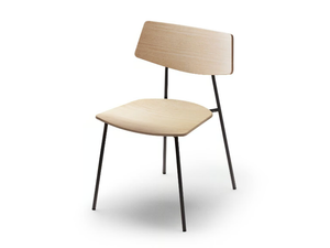 LISE - Stackable steel and wood chair - Chair by SELLEX
