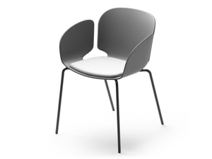 NEST - Polypropylene chair with armrests with integrated cushion - Accessories by SELLEX