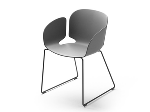 NEST - Sled base polypropylene chair with armrests - Chair by SELLEX