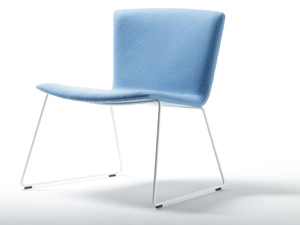 SLAM - Sled base upholstered fabric easy chair - Armchair by SELLEX