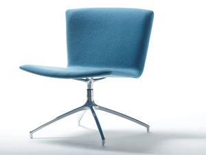 SLAM - Upholstered trestle-based fabric easy chair - Armchair by SELLEX