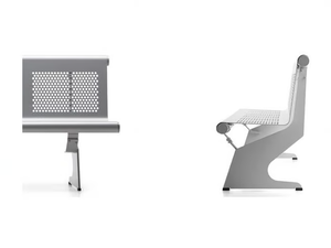 VACANTE - Freestanding stainless steel beam seating - Bench by SELLEX