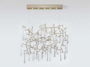 AQUA TRELLIS MEDIUM - Handmade bronze pendant lamp - Ceiling lamp by Serip