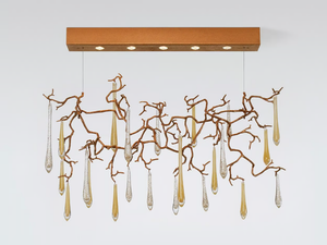 AQUA TRELLIS SMALL - Handmade bronze pendant lamp - Ceiling lamp by Serip