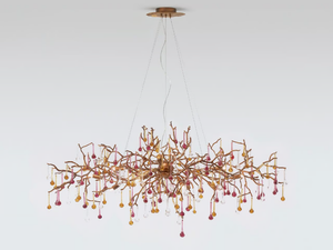BIJOUT OVAL MEDIUM - Halogen bronze pendant lamp - Ceiling lamp by Serip