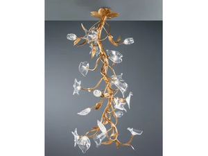 BOUQUET GARLAND - Handmade bronze ceiling lamp - Ceiling lamp by Serip