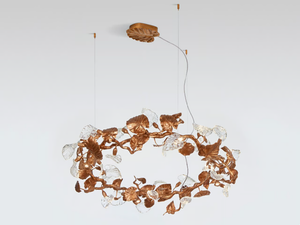 CALATHEA AUREA - LED handmade bronze pendant lamp - Ceiling lamp by Serip