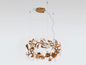 CALATHEA AUREA - LED handmade bronze pendant lamp - Ceiling lamp by Serip