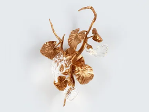 CALATHEA MAKOYANA - LED handmade bronze wall lamp - Wall lamp by Serip