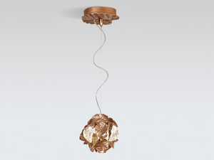 CALATHEA ORBIFOLIA - LED handmade bronze pendant lamp - Ceiling lamp by Serip