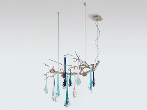 CORAL STAGHORN - Handmade bronze pendant lamp - Ceiling lamp by Serip
