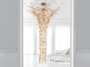 CORAL VOLCANO - Handmade bronze pendant lamp - Ceiling lamp by Serip