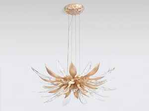DANDELION HOPE MEDIUM - LED handmade bronze pendant lamp - Ceiling lamp by Serip