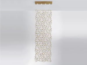 DIAMOND PERSA RECTANGLE - Halogen bronze pendant lamp with crystals - Ceiling lamp by Serip