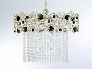 DIAMOND PHARAOH - Halogen pendant lamp with crystals - Ceiling lamp by Serip