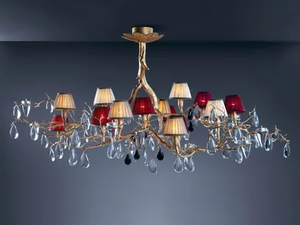 FASCINIUM SLEET MEDIUM - Halogen bronze pendant lamp with crystals - Ceiling lamp by Serip