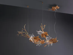 FOLIO BRANCH MEDIUM - LED handmade bronze pendant lamp - Ceiling lamp by Serip
