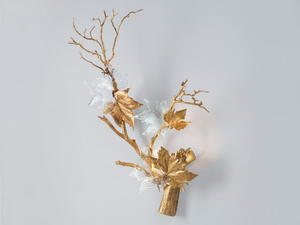 FOLIO TWIG RIGHT - LED handmade bronze wall lamp - Wall lamp by Serip