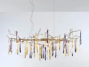 GLAMOUR BLIZZARD - Handmade bronze pendant lamp - Ceiling lamp by Serip