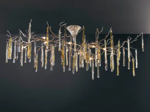 GLAMOUR DRIPSTONE MEDIUM - Handmade bronze ceiling lamp - Ceiling lamp by Serip
