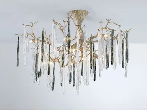 GLAMOUR GLAZE LARGE - Handmade bronze pendant lamp - Ceiling lamp by Serip
