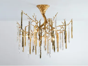 GLAMOUR GLAZE MEDIUM - Handmade bronze pendant lamp - Ceiling lamp by Serip