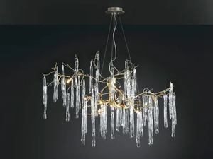 GLAMOUR HOARFROST - Handmade bronze pendant lamp - Ceiling lamp by Serip