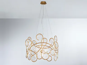 LINES BEMOLLE MEDIUM - Handmade bronze pendant lamp - Ceiling lamp by Serip