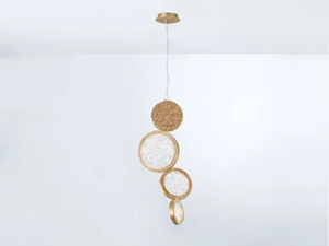 LUNA CLOVER ORGANIC - LED handmade bronze pendant lamp - Ceiling lamp by Serip