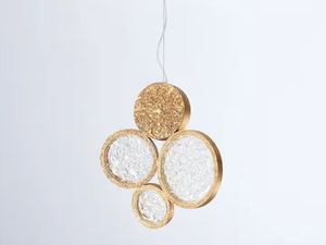 LUNA CLOVER ORIGINAL - LED handmade bronze pendant lamp - Ceiling lamp by Serip