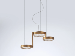 LUNA MOONBOW THREE LEVELS - LED handmade bronze pendant lamp - Ceiling lamp by Serip