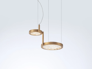 LUNA MOONBOW TWO LEVELS - LED handmade bronze pendant lamp - Ceiling lamp by Serip