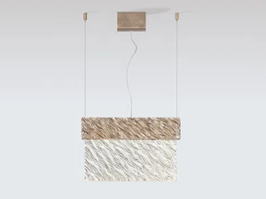 MONDRIAN COASTLINE LARGE - LED handmade bronze pendant lamp - Ceiling lamp by Serip