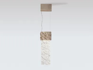 MONDRIAN COASTLINE LARGE - LED handmade bronze pendant lamp - Ceiling lamp by Serip