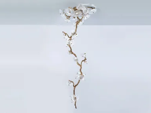 NENUFAR BONSAI LARGE - LED handmade bronze pendant lamp - Ceiling lamp by Serip