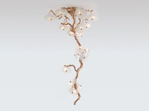 NENUFAR BONSAI SMALL - Handmade bronze ceiling lamp - Ceiling lamp by Serip