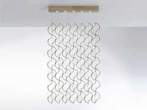 NIAGARA CURTAIN - Handmade bronze pendant lamp - Ceiling lamp by Serip