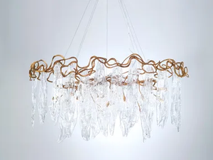 NIAGARA FALLS - Handmade bronze pendant lamp - Ceiling lamp by Serip