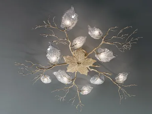 OUTONO MAGNOLIA - Handmade bronze ceiling light - Ceiling lamp by Serip