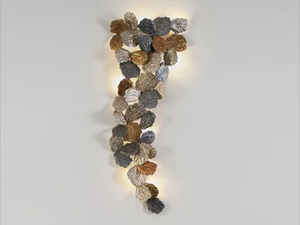 PATHLEAF VINE SMALL - LED handmade bronze wall lamp - Wall lamp by Serip