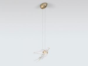 VOA GUTTURALIS MEDIUM - LED handmade glass pendant lamp - Ceiling lamp by Serip