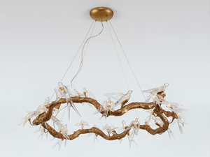 VOA HOOP - LED handmade bronze pendant lamp - Ceiling lamp by Serip